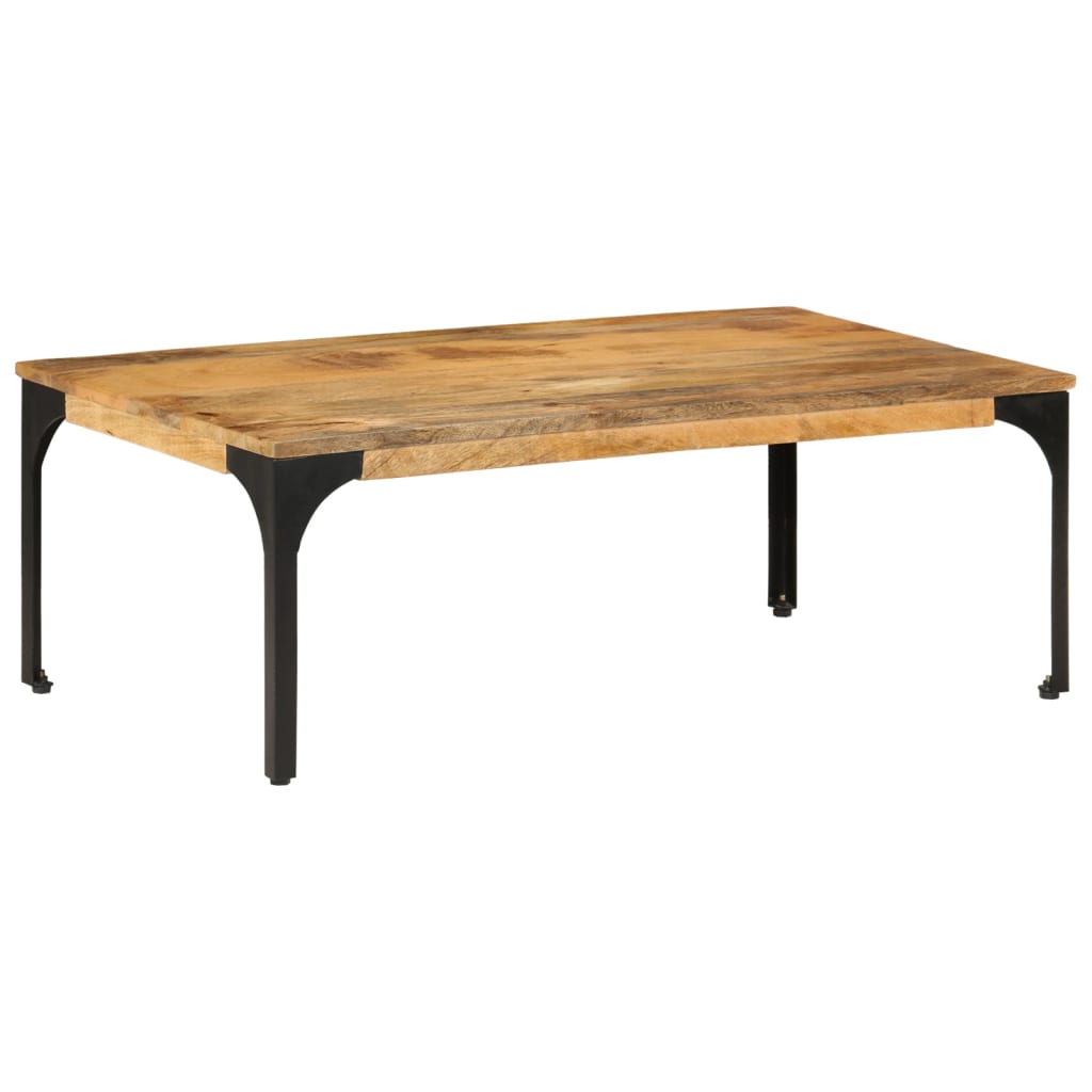 Vetonek Mesa de centro de madera maciza mango 100x55x35 cm