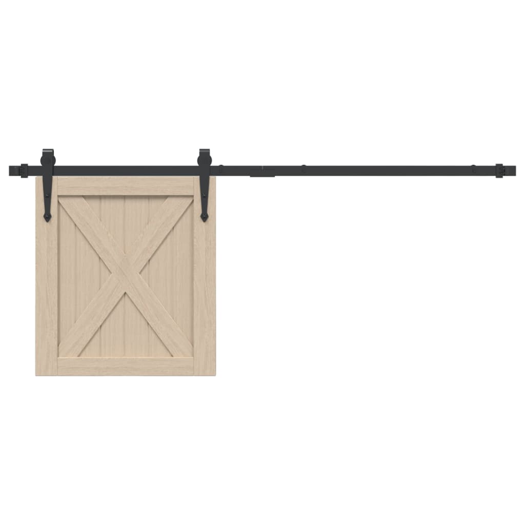 Vetonek Kit mini puerta corredera de armario acero carbono negro 122 cm