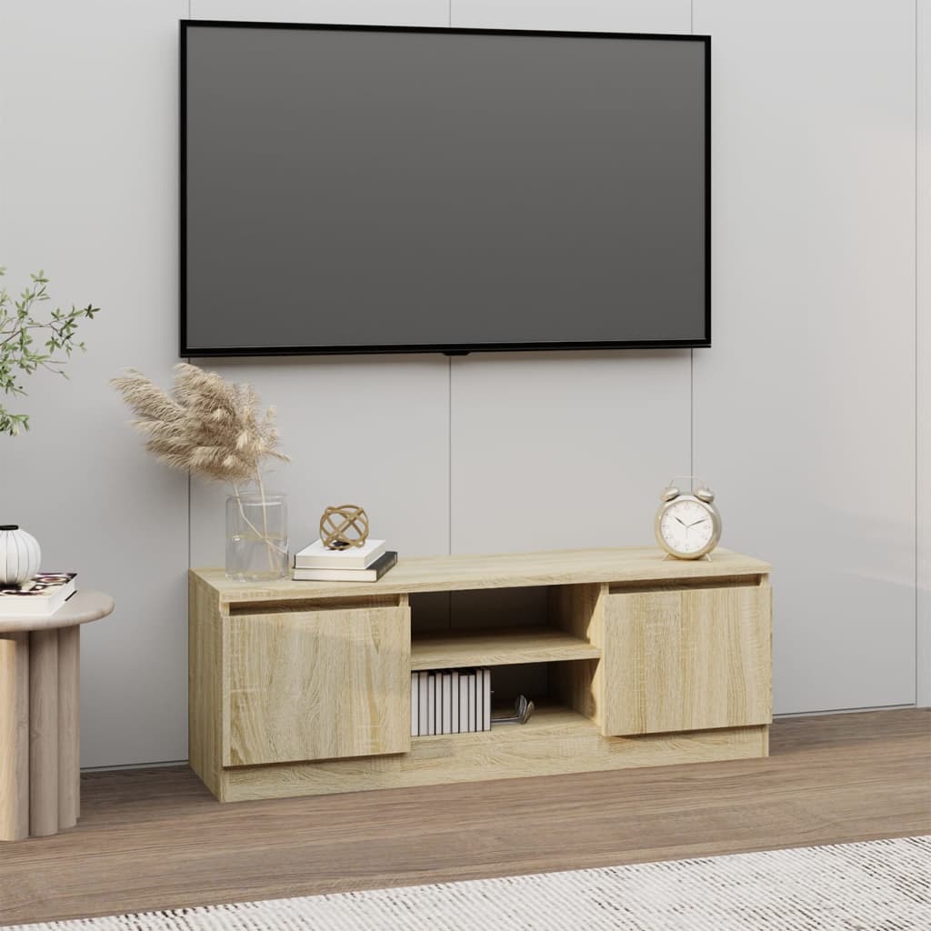 Vetonek Mueble de TV con puerta roble Sonoma 102x30x36 cm