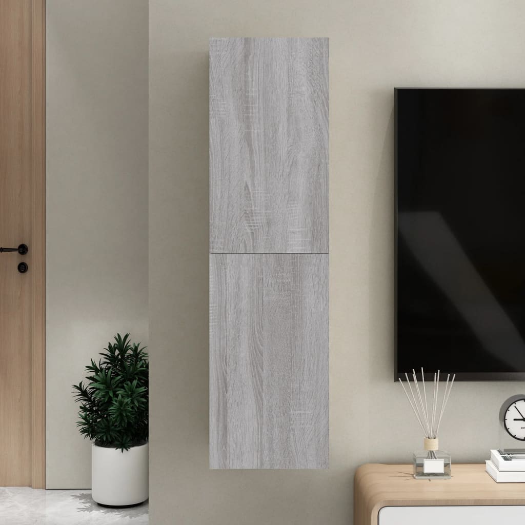 Vetonek Mueble para TV de pared gris Sonoma 30,5x30x110 cm