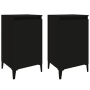 Vetonek Tables de chevet 2 pcs contreplaqué noir 40x35x70 cm