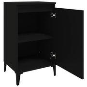 Tables de chevet 2 pcs contreplaqué noir 40x35x70 cm v7375 - Vetonek