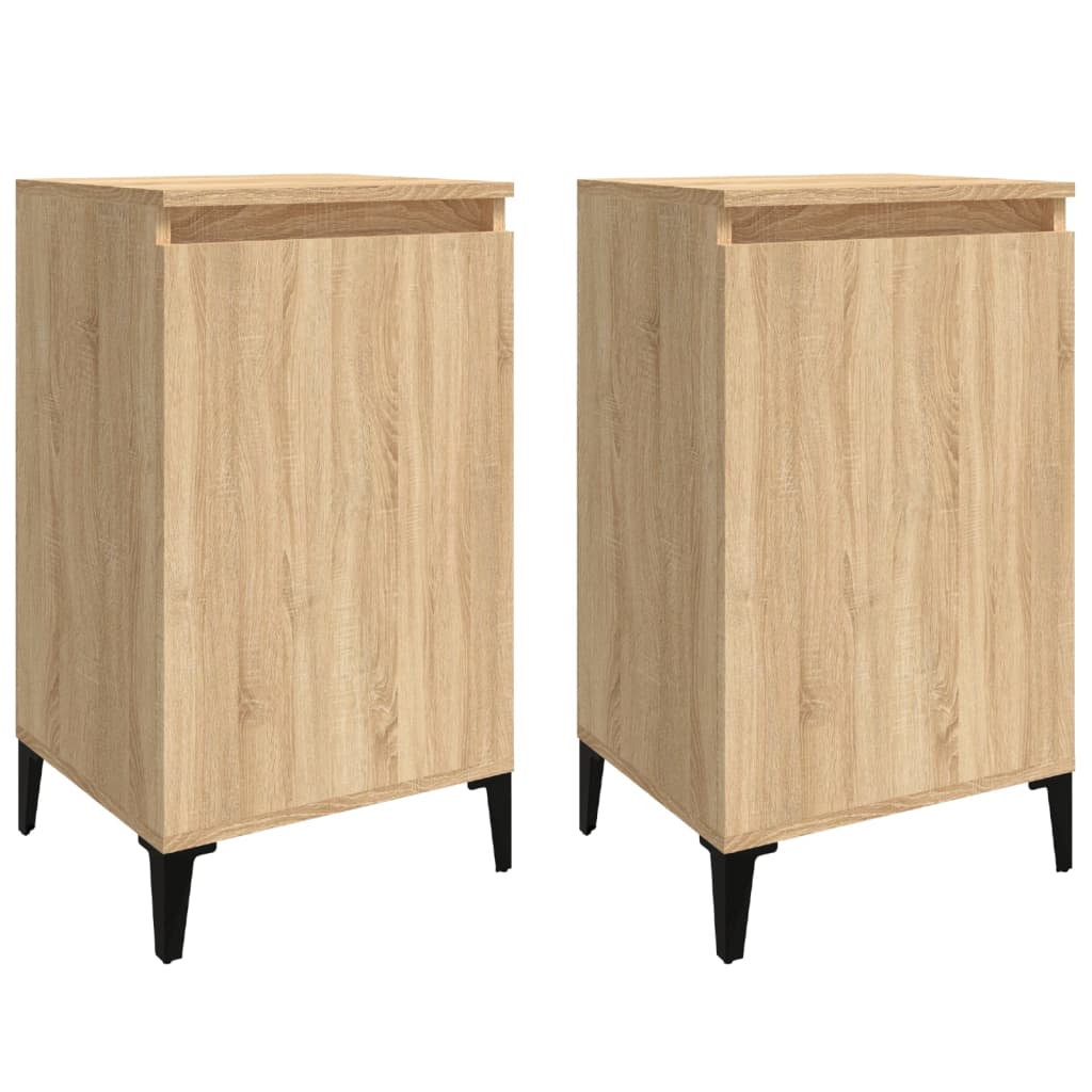 Mesitas de noche 2 uds madera roble 40x35x70 cm vidaXL