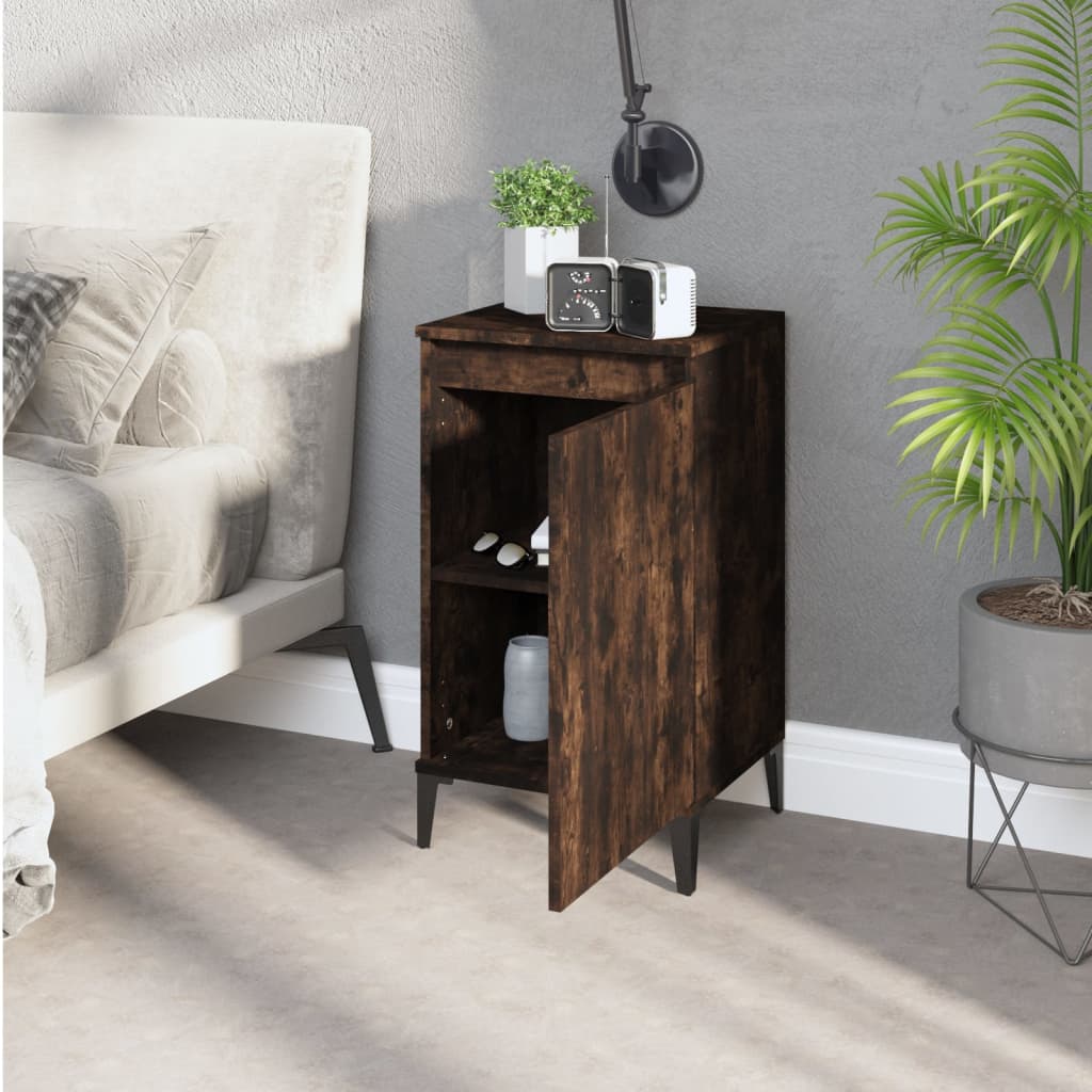 Night bedside table Ahumado oak 40x35x70 cm