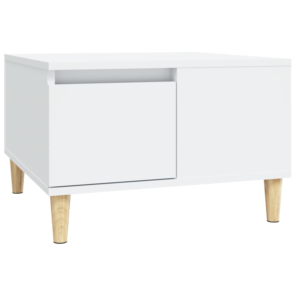 Mesa de centro madera contrachapada blanco 55x55x36,5 cm vidaXL