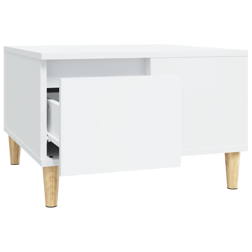 Mesa de centro madera contrachapada blanco 55x55x36,5 cm vidaXL