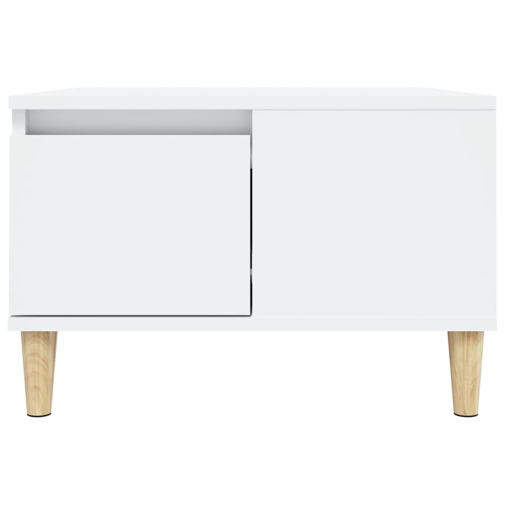 Mesa de centro madera contrachapada blanco 55x55x36,5 cm vidaXL