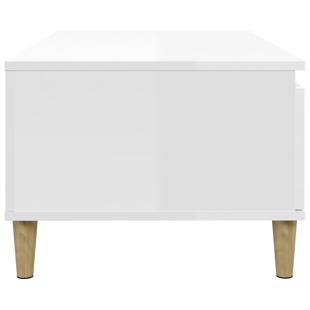 Mesa de centro madera blanco brillo 90x50x36,5 cm vidaXL