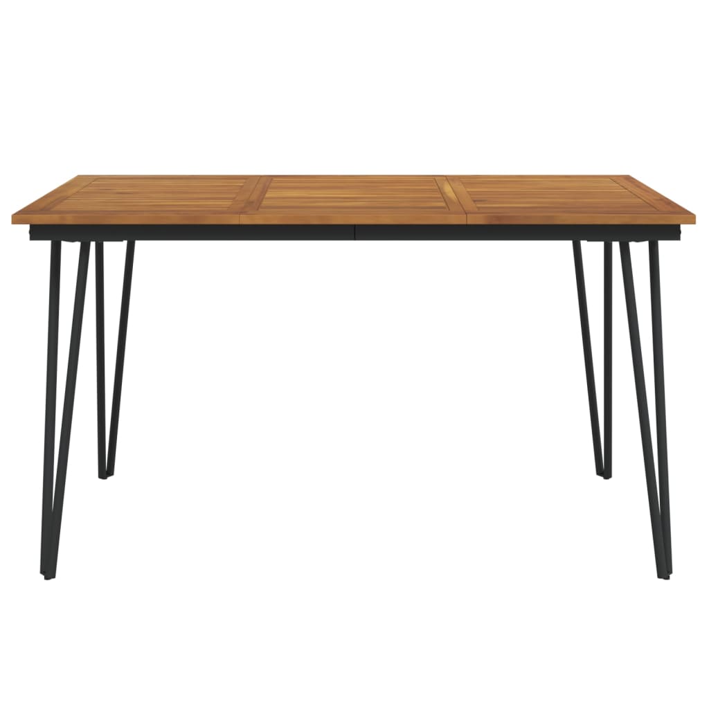 Mesa de jardín con patas en U madera maciza acacia 148x80x75 cm vidaXL