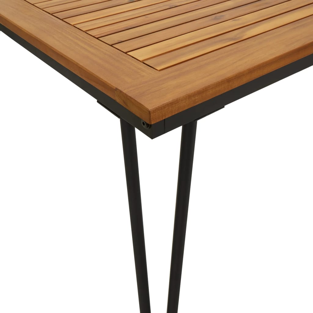 Mesa de jardín con patas en U madera maciza acacia 148x80x75 cm vidaXL