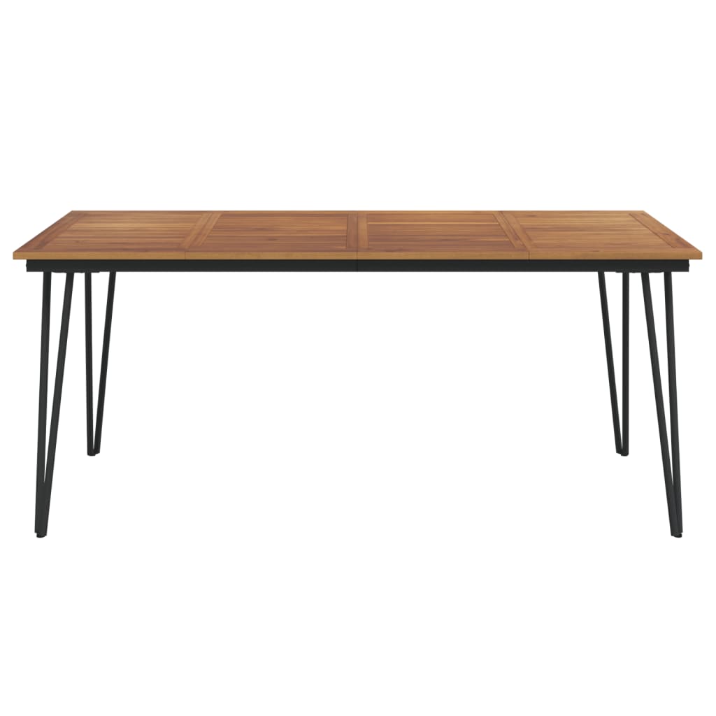 Mesa de jardín con patas en U madera maciza acacia 180x90x75 cm