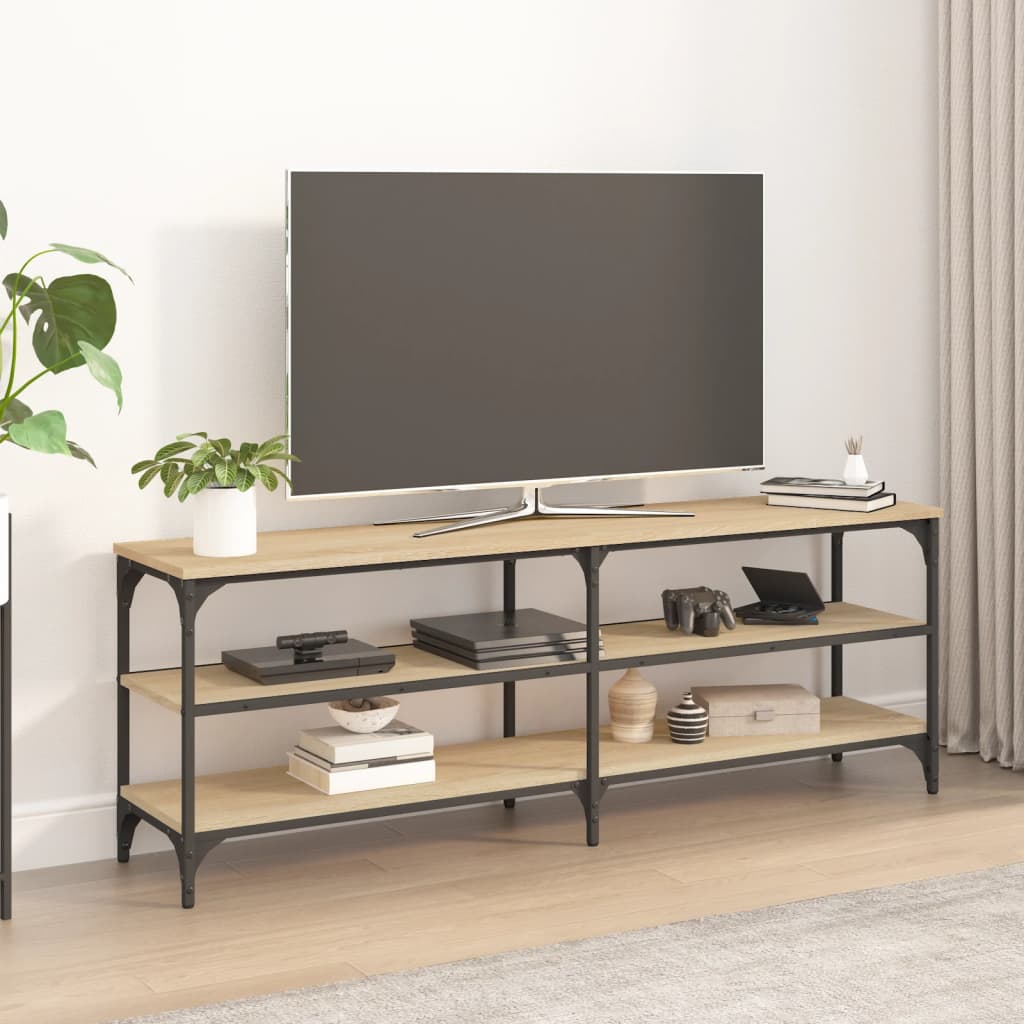 Vetonek Mueble para TV madera contrachapada roble Sonoma 140x30x50 cm