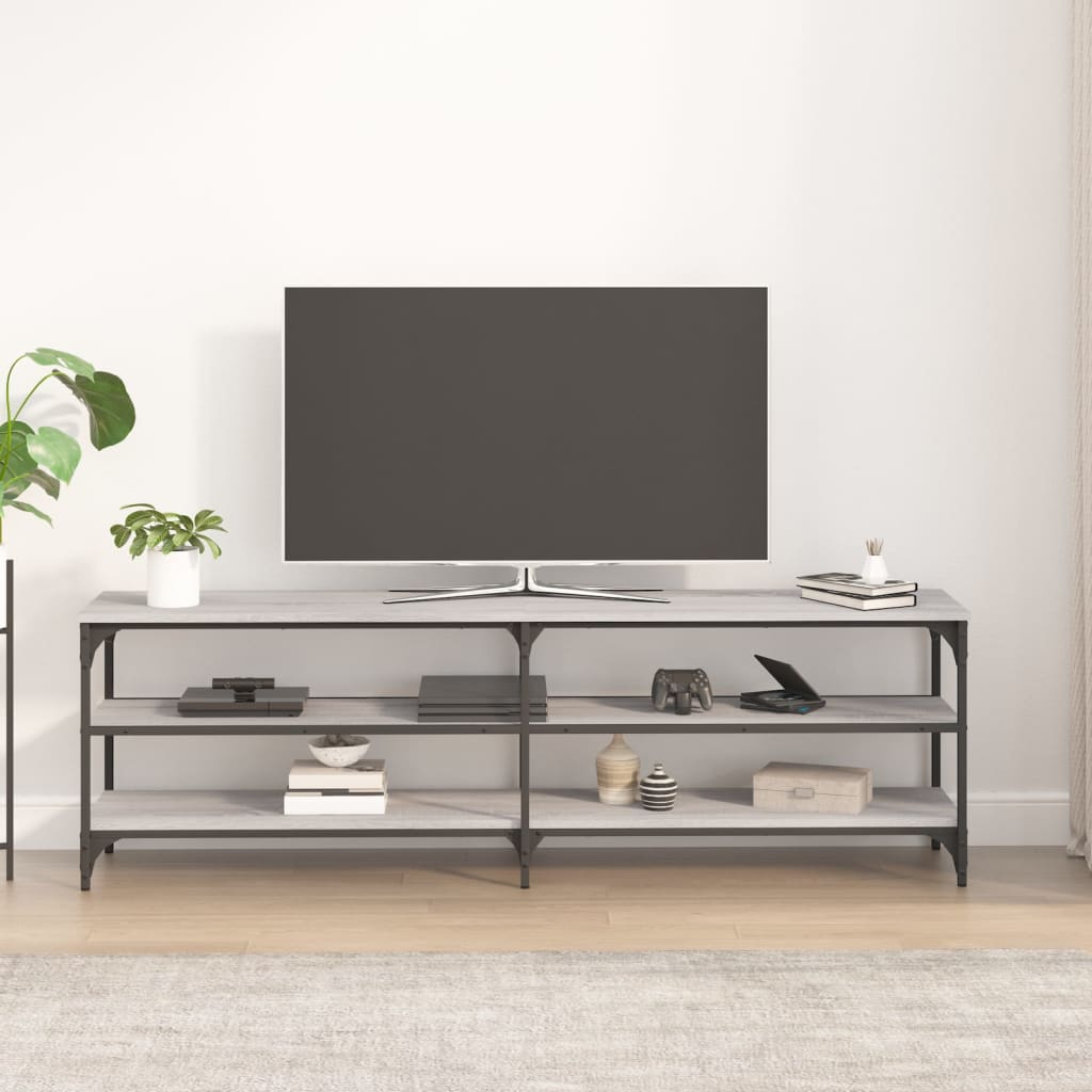 Mueble de TV madera gris Sonoma 160x30x50 cm