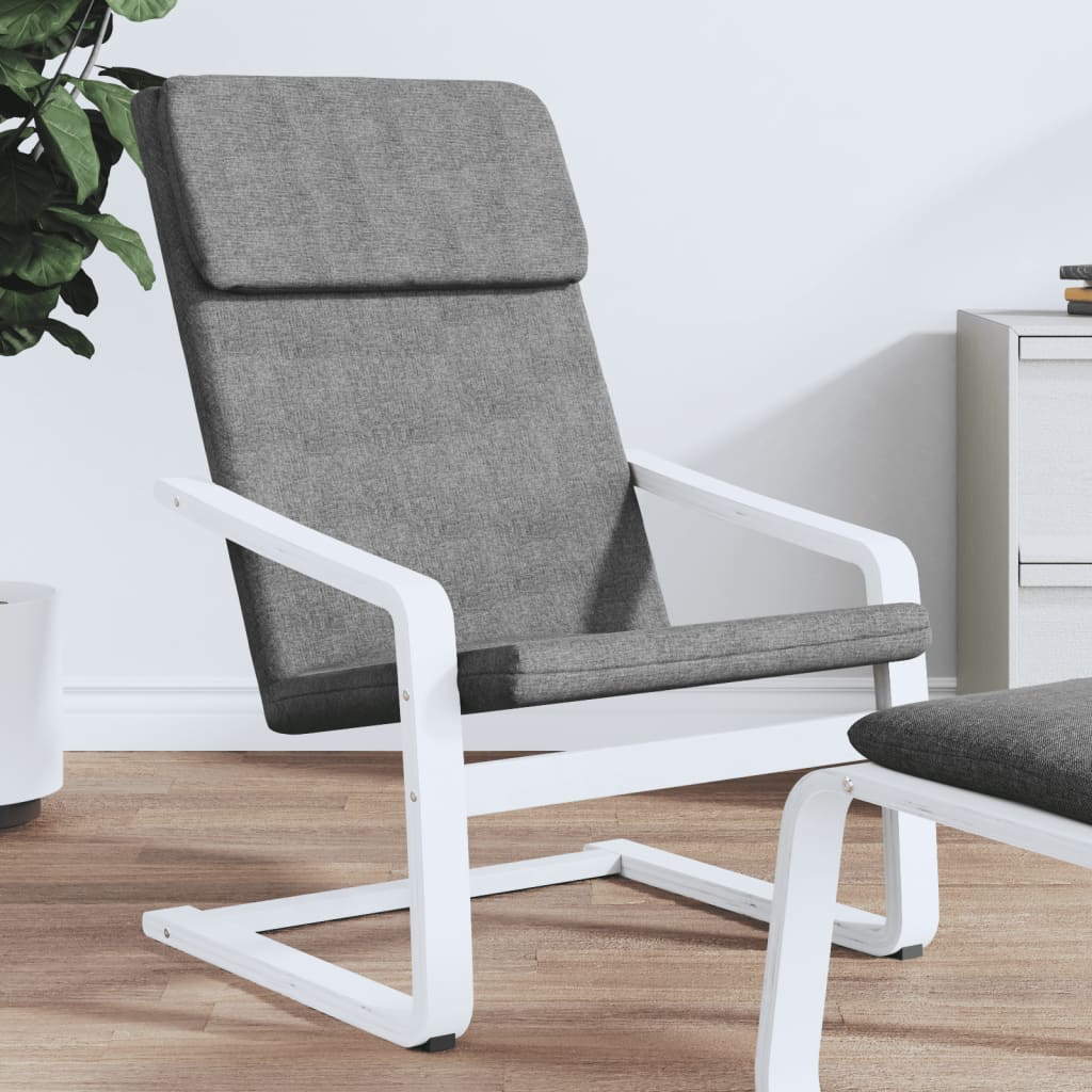 Vetonek Sillón de relax de tela gris oscuro