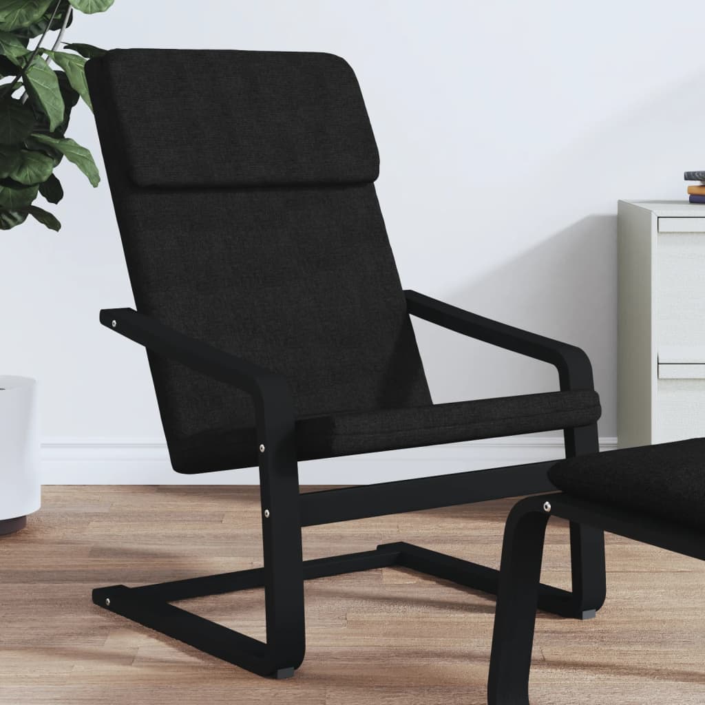 Vetonek Sillón de relax de tela negro