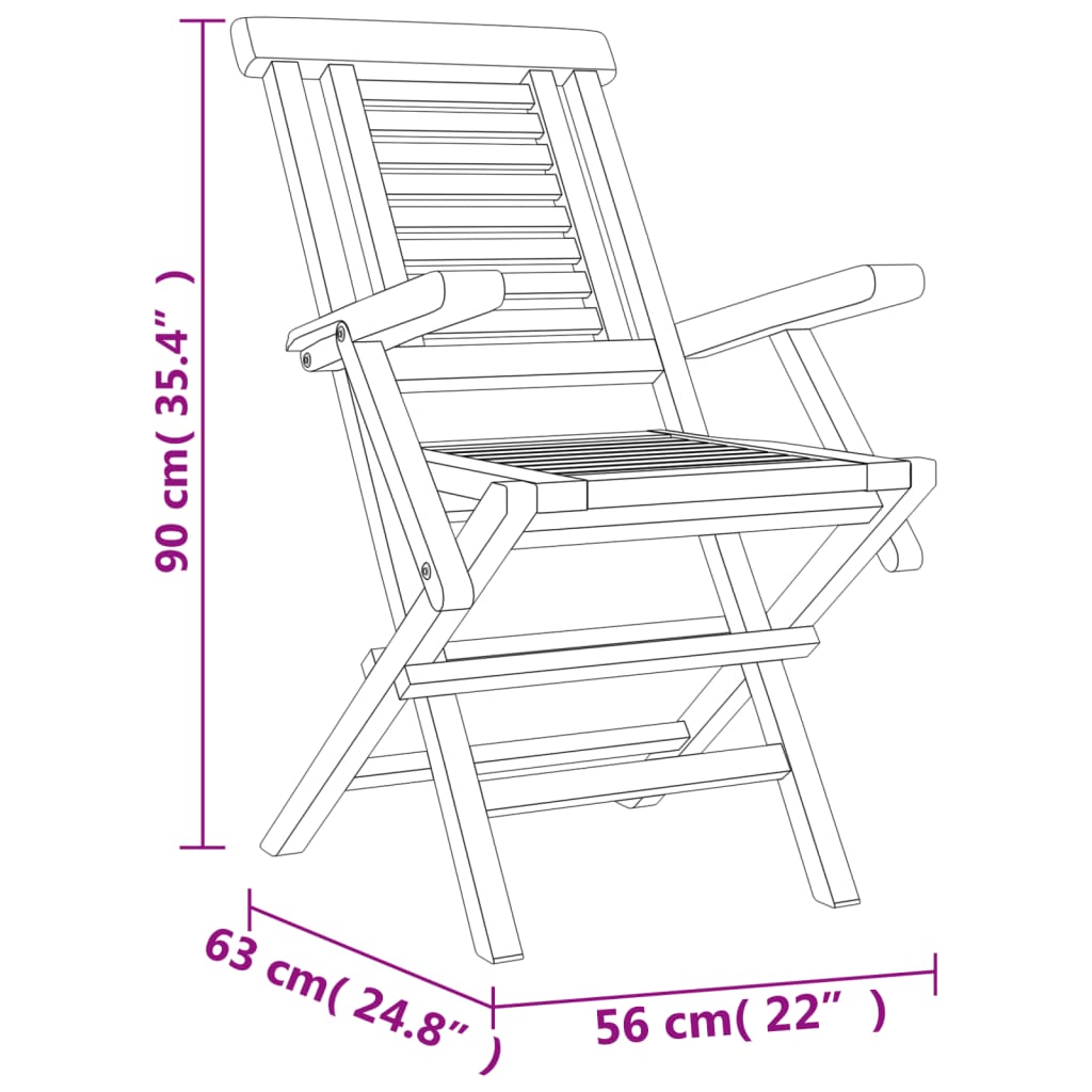 Juego de comedor para jardín 5 piezas madera maciza de teca vidaXL