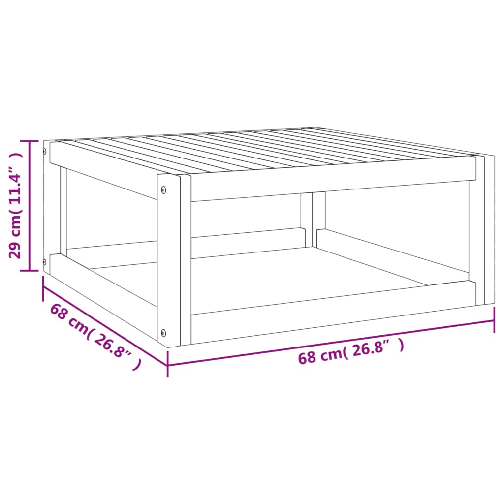 Set muebles de jardín 8 pzas madera maciza y cojines gris taupé vidaXL