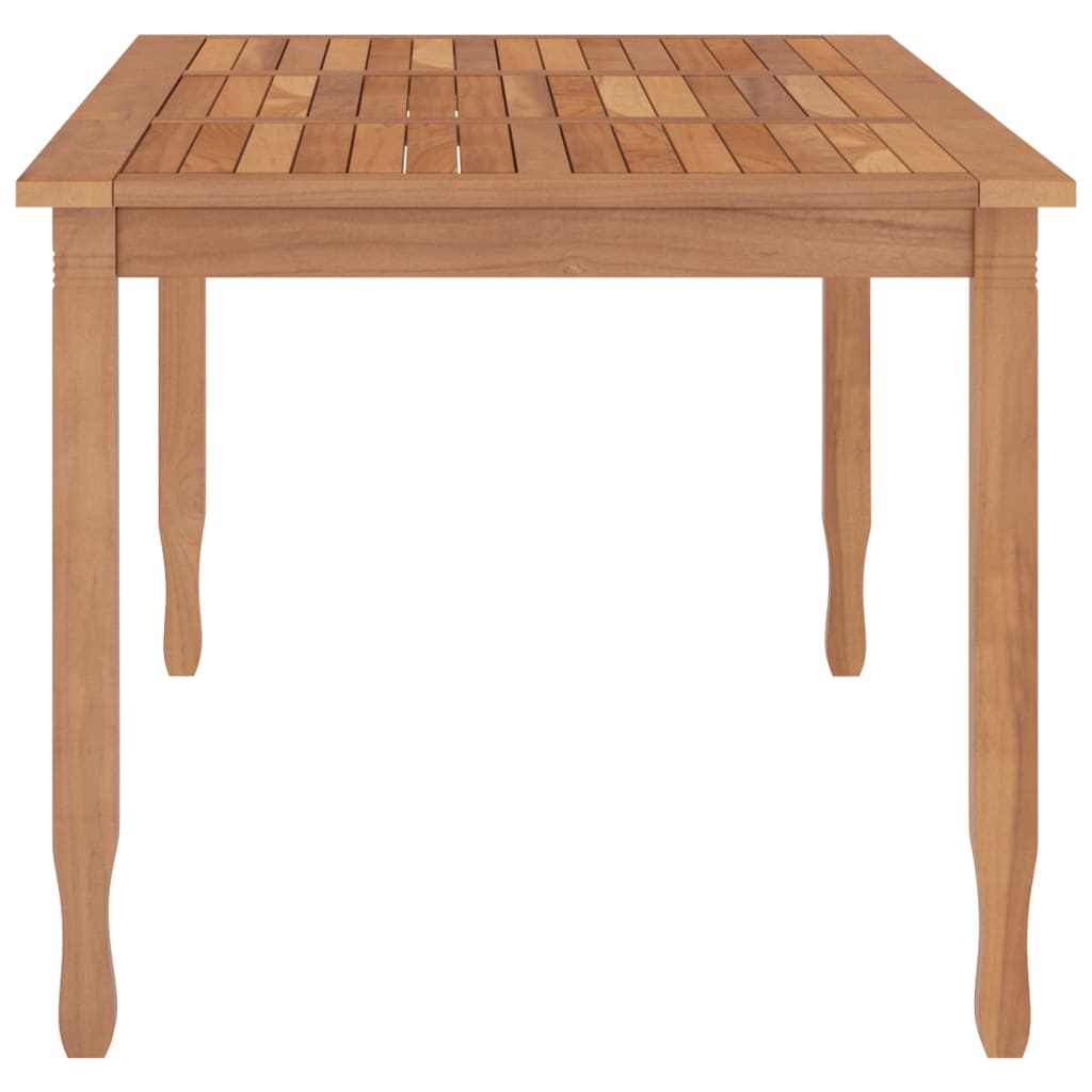 Mesa de comedor de jardín madera maciza de teca 200x90x75 cm V24