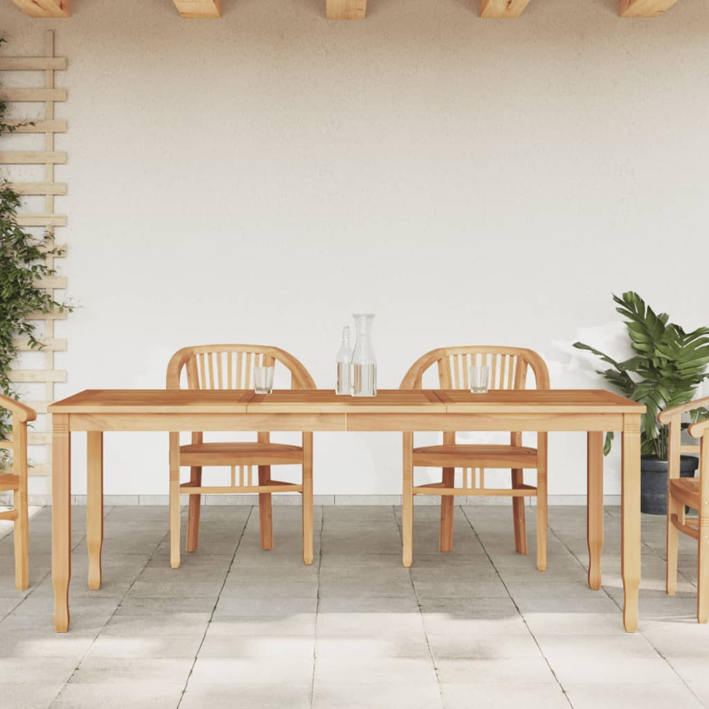 Vetonek Mesa de comedor de jardín madera maciza de teca 200x90x75 cm