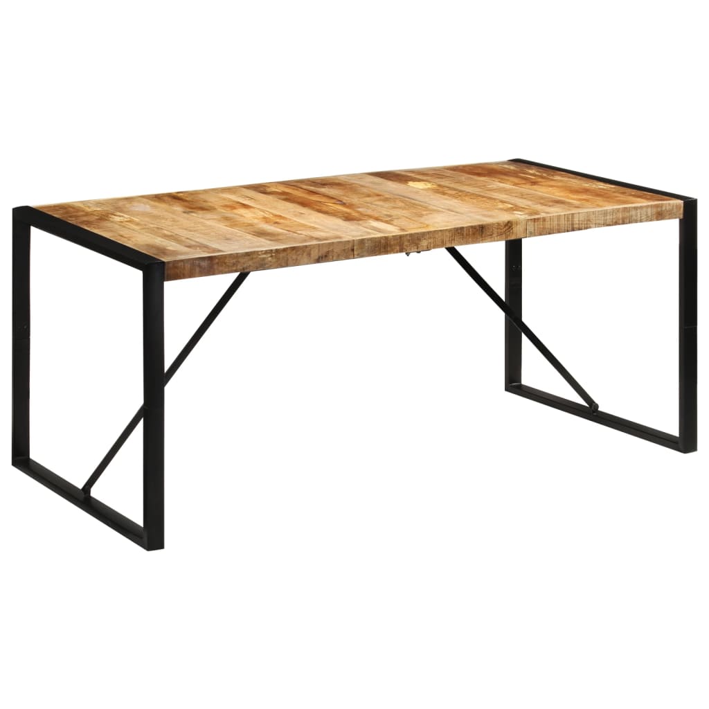 Vetonek Mesa de comedor madera maciza de mango sin tratar 175x90x76 cm