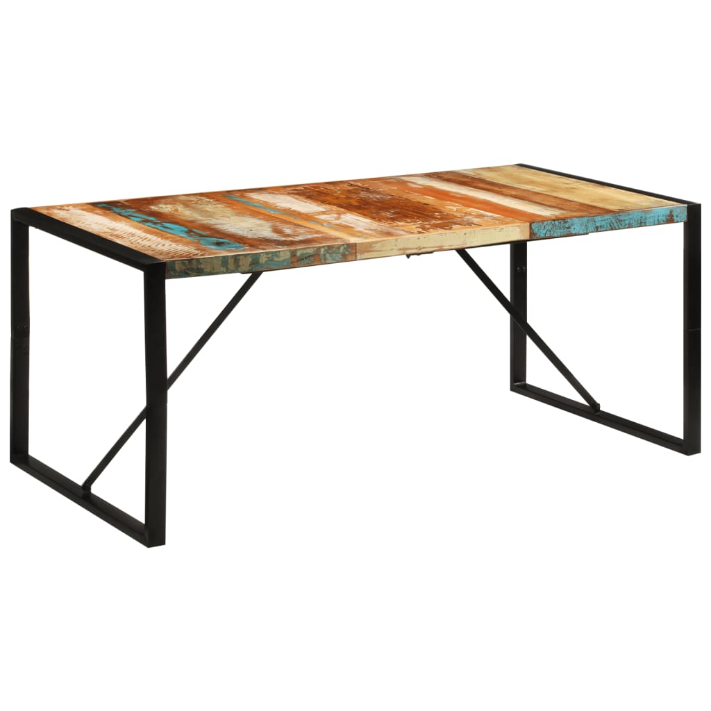 Recycled solid wooden dining table 175x90x76 cm