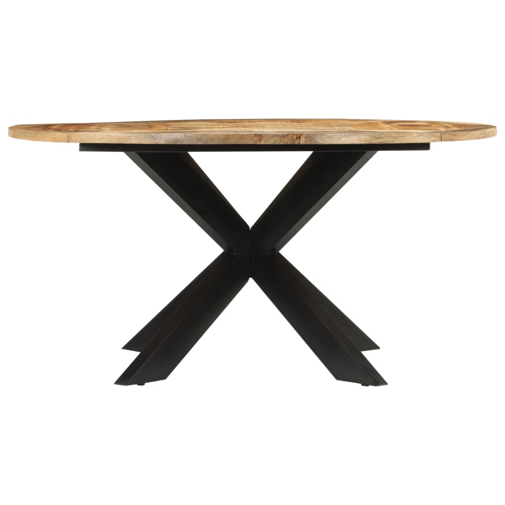 Mesa de comedor madera maciza de mango sin tratar Ø150x76 cm