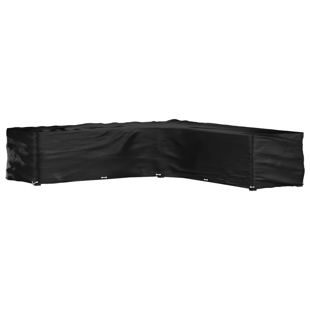 Vetonek Funda para muebles de jardín forma de L 20 ojales 300x300x70 cm