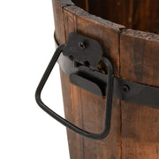 Juego de maceteros cubo de madera 3 piezas madera maciza abeto V4785 Vetonek