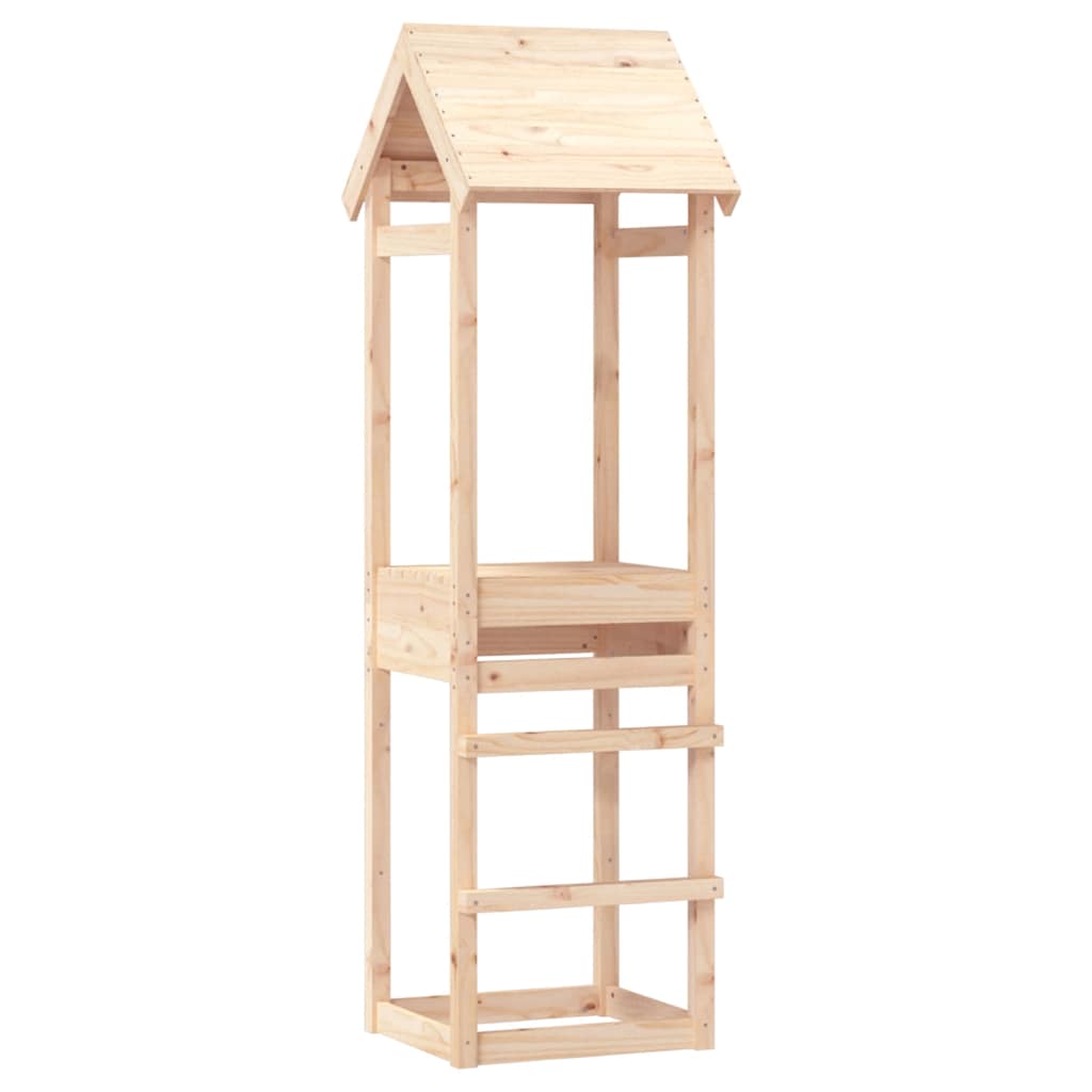 Vetonek Torre de juegos madera maciza de pino 53x46,5x194 cm