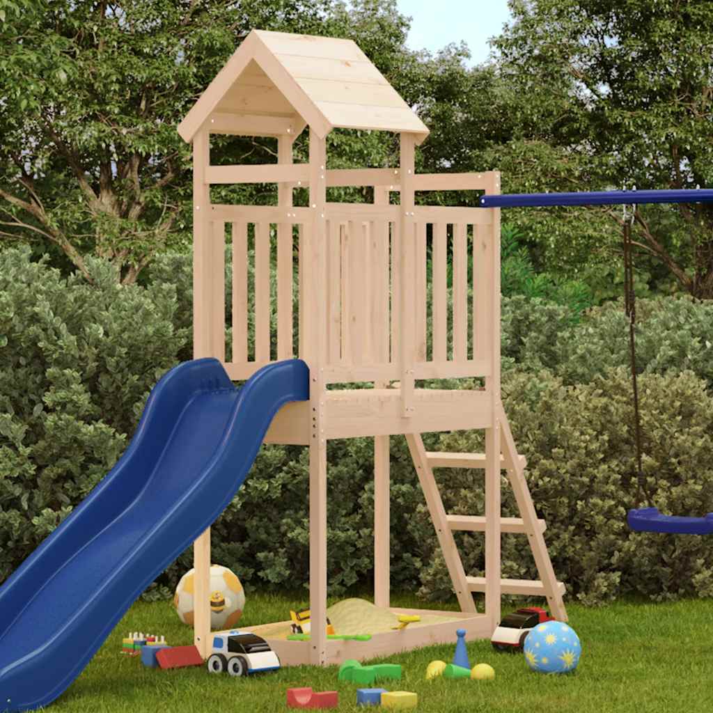 Parque infantil de exterior madera maciza de pino 53x110x214 cm vidaXL