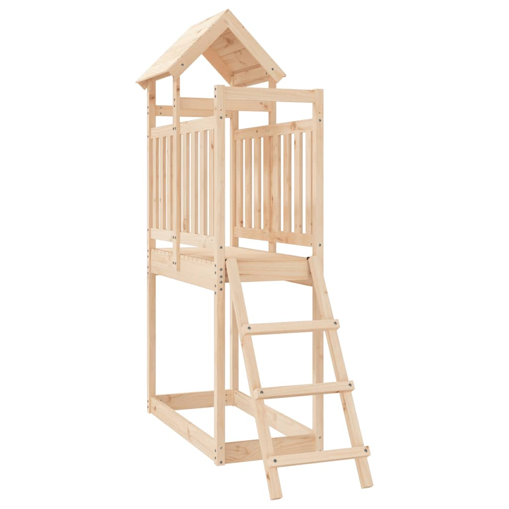 Vetonek Parque infantil de exterior madera maciza de pino 53x110x214 cm