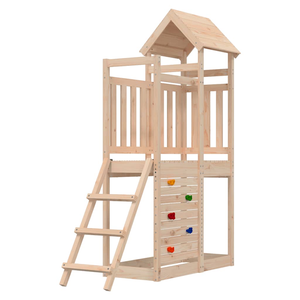 Vetonek Parque infantil exterior madera maciza pino 52,5x110,5x214 cm