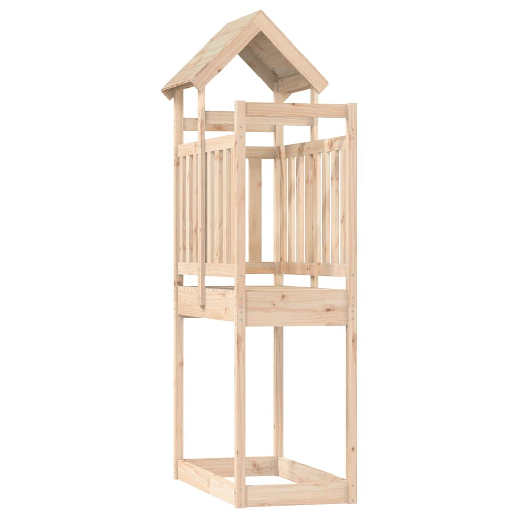 Vetonek Torre de juegos madera maciza de pino 52,5x110,5x214 cm