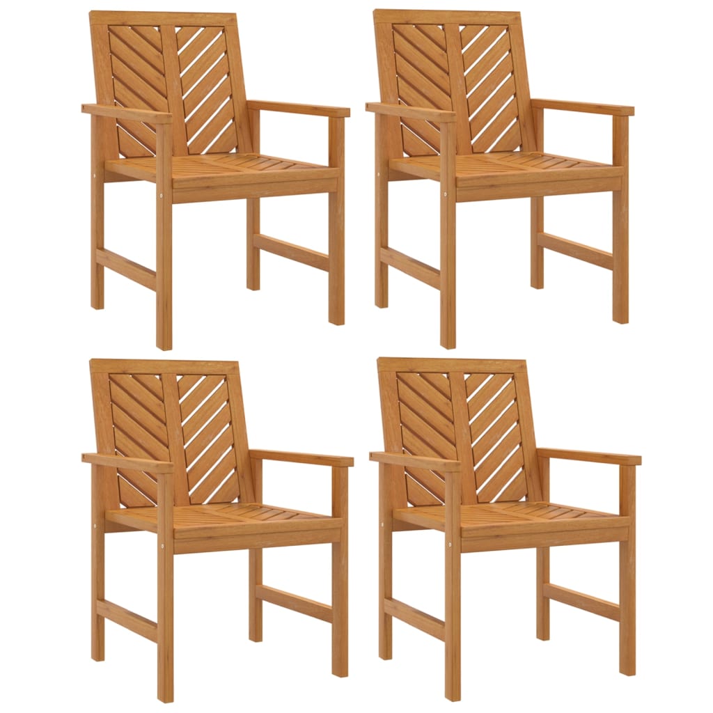 Sillas de comedor para jardín 4 uds madera maciza acacia vidaXL