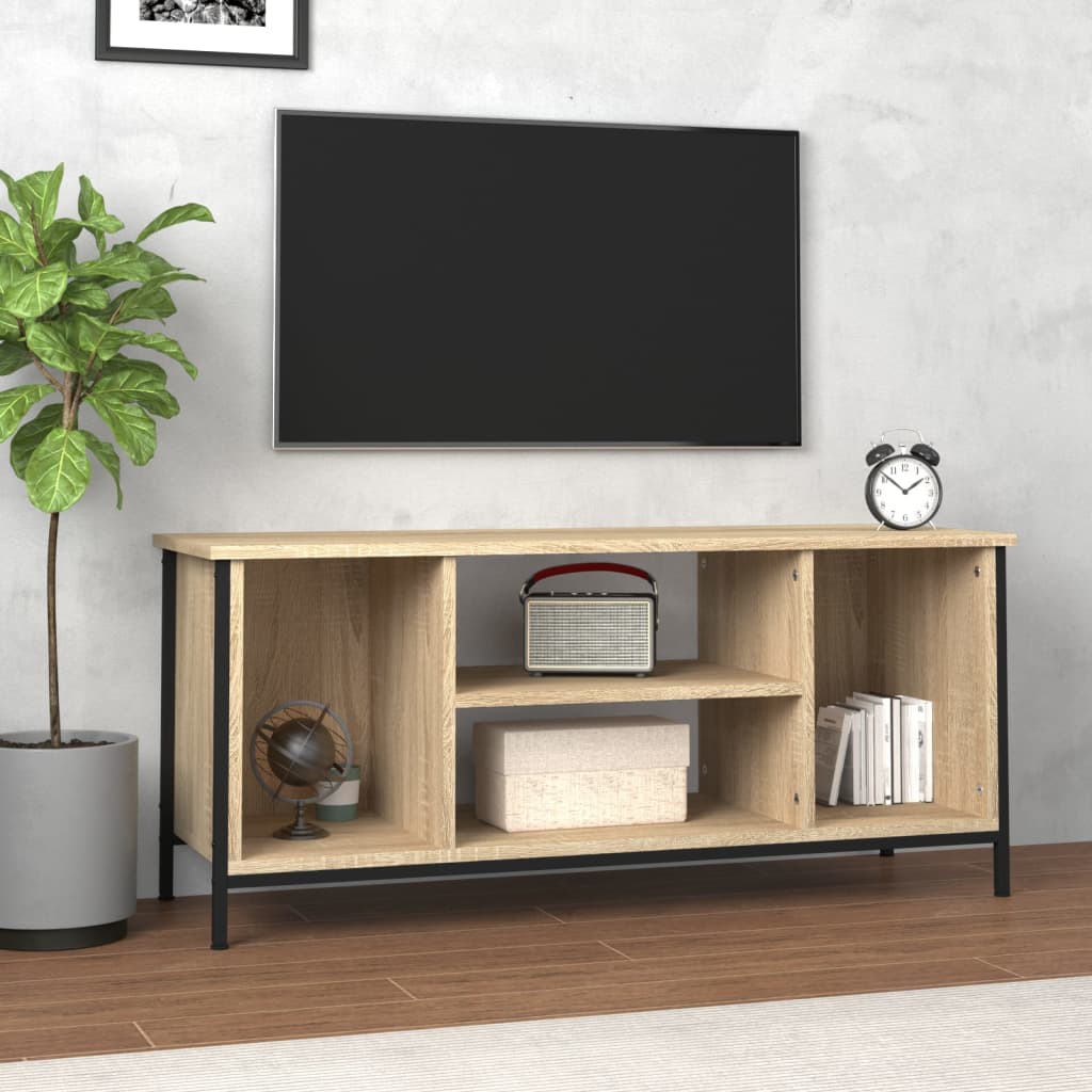 Vetonek Mueble para TV madera contrachapada roble Sonoma 102x35x45 cm