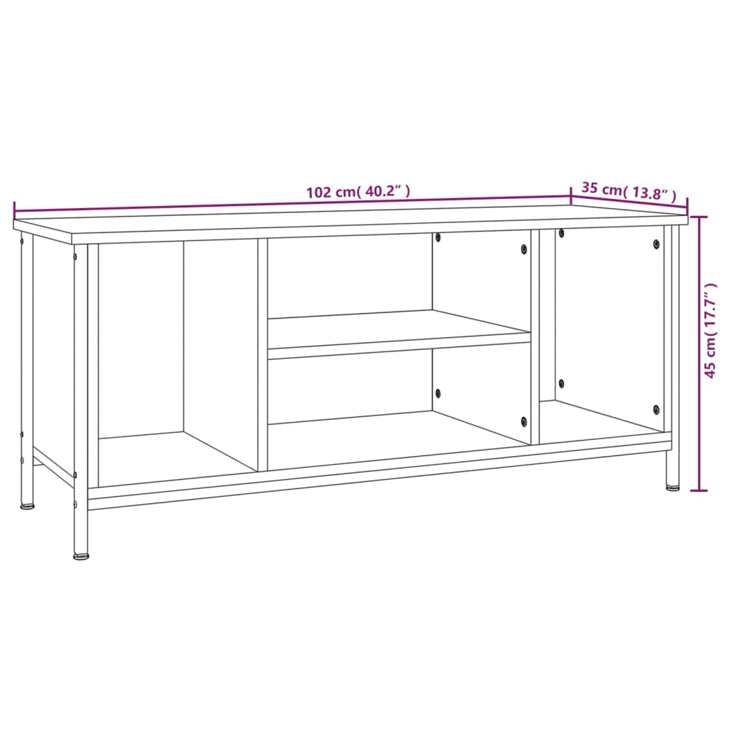 Mueble para TV madera roble Sonoma 102x35x45 cm