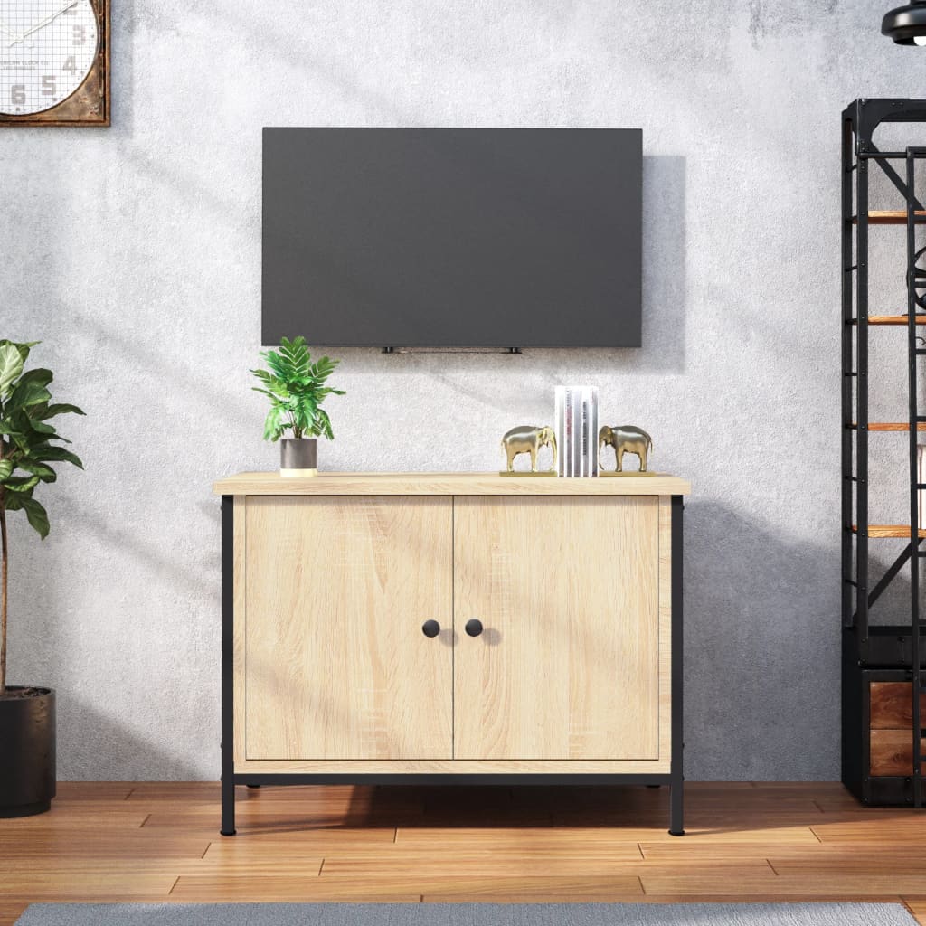 Vetonek Mueble de TV madera contrachapada roble Sonoma 60x35x45 cm