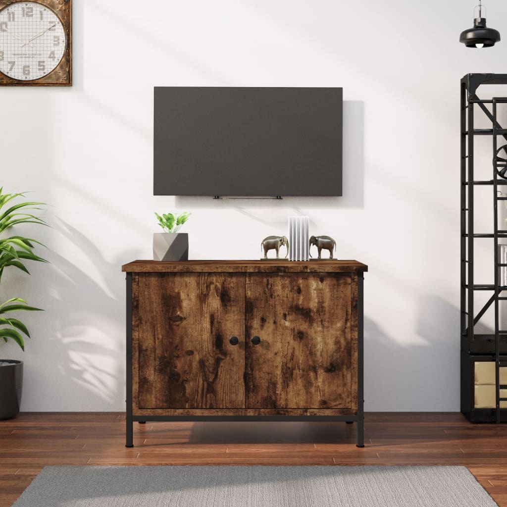 Vetonek Mueble de TV madera contrachapada roble ahumado 60x35x45 cm