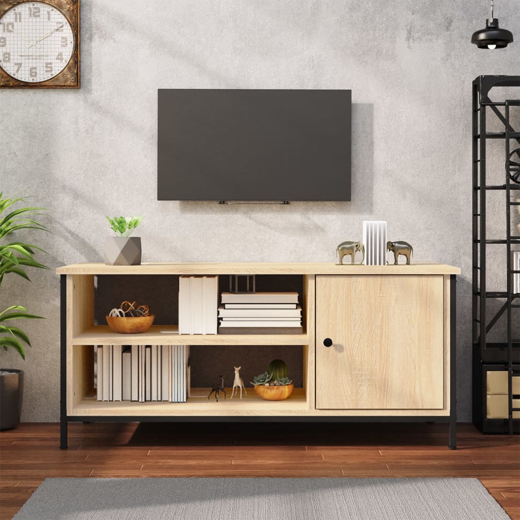 Vetonek Mueble para TV madera contrachapada roble Sonoma 100x40x45 cm