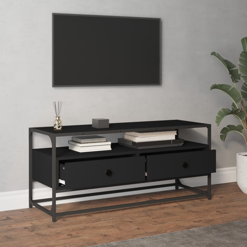 Mobili tv black legno 100x35x45 cm