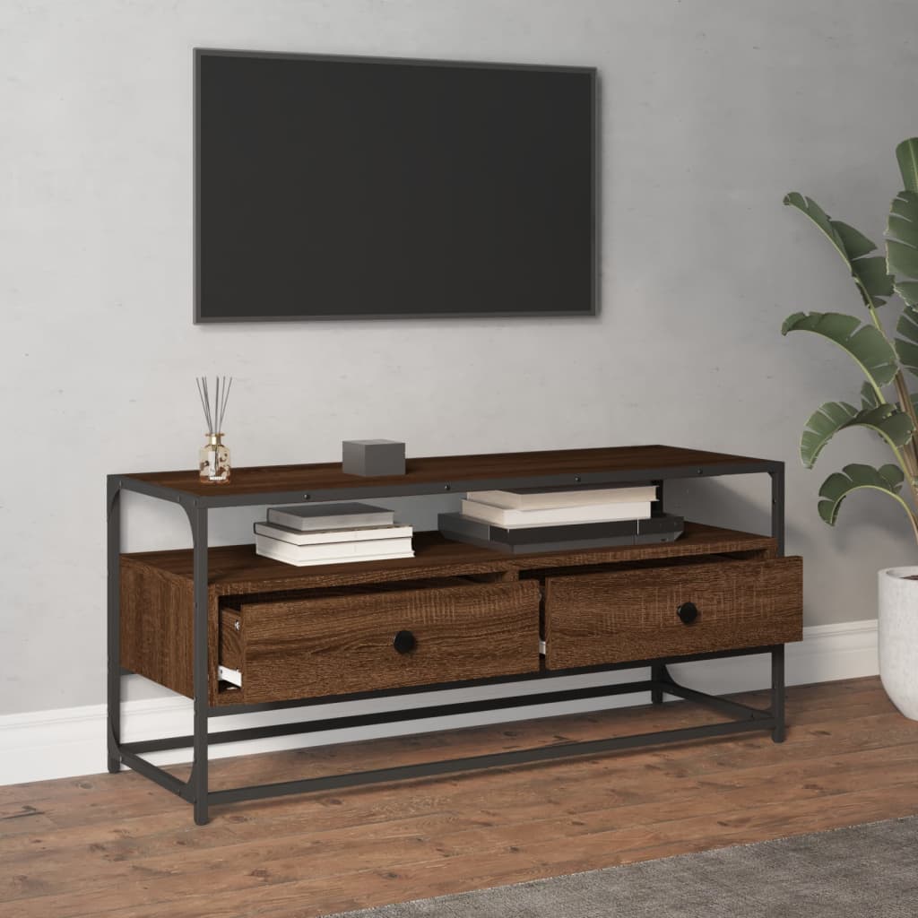 Brown oak wood furniture 100x35x45 cm