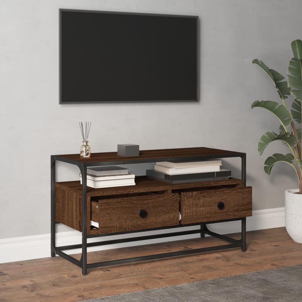 Brown oak wood furniture 80x35x45 cm