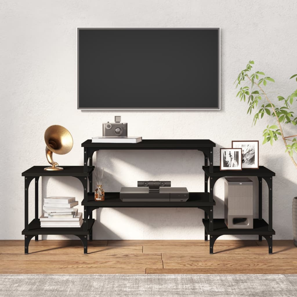 Mueble para TV madera negro 117x35x52 cm vidaXL