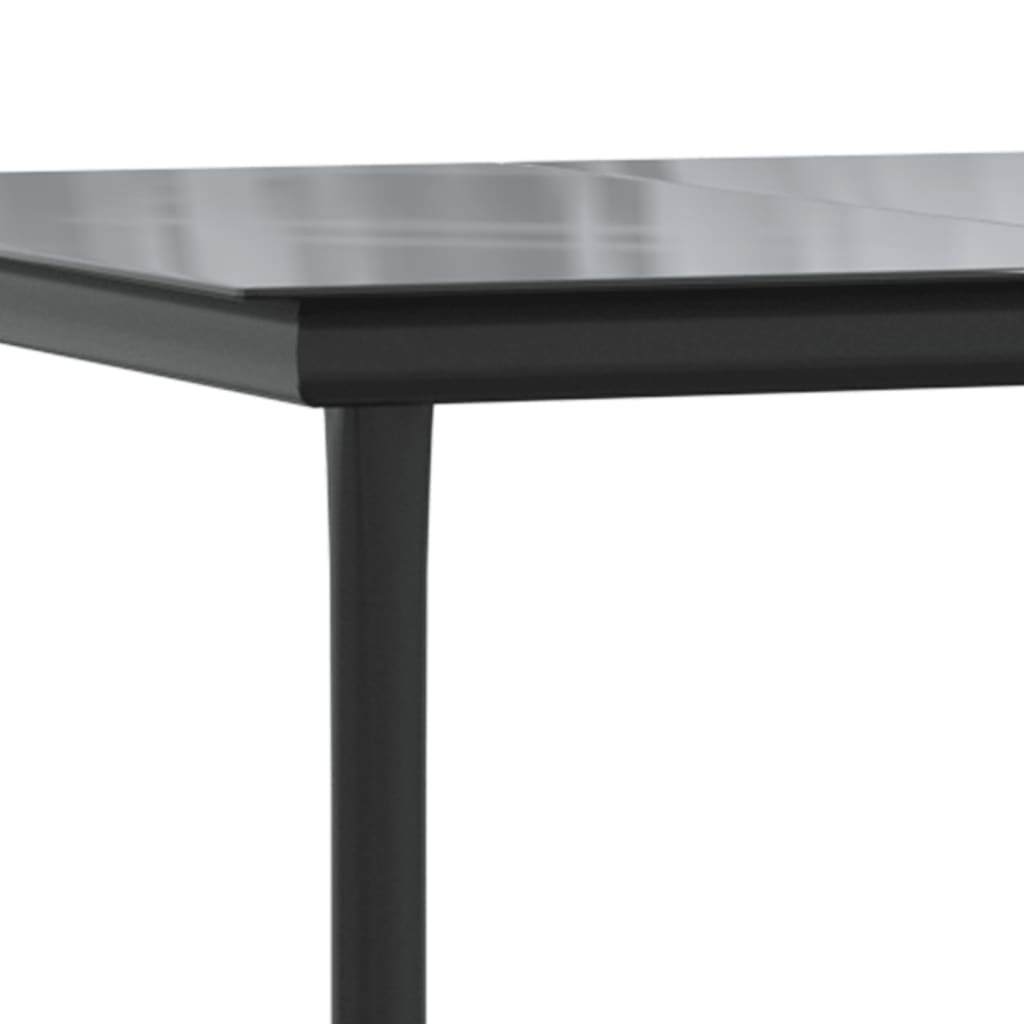 Juego de comedor para jardín 5 piezas negro vidaXL