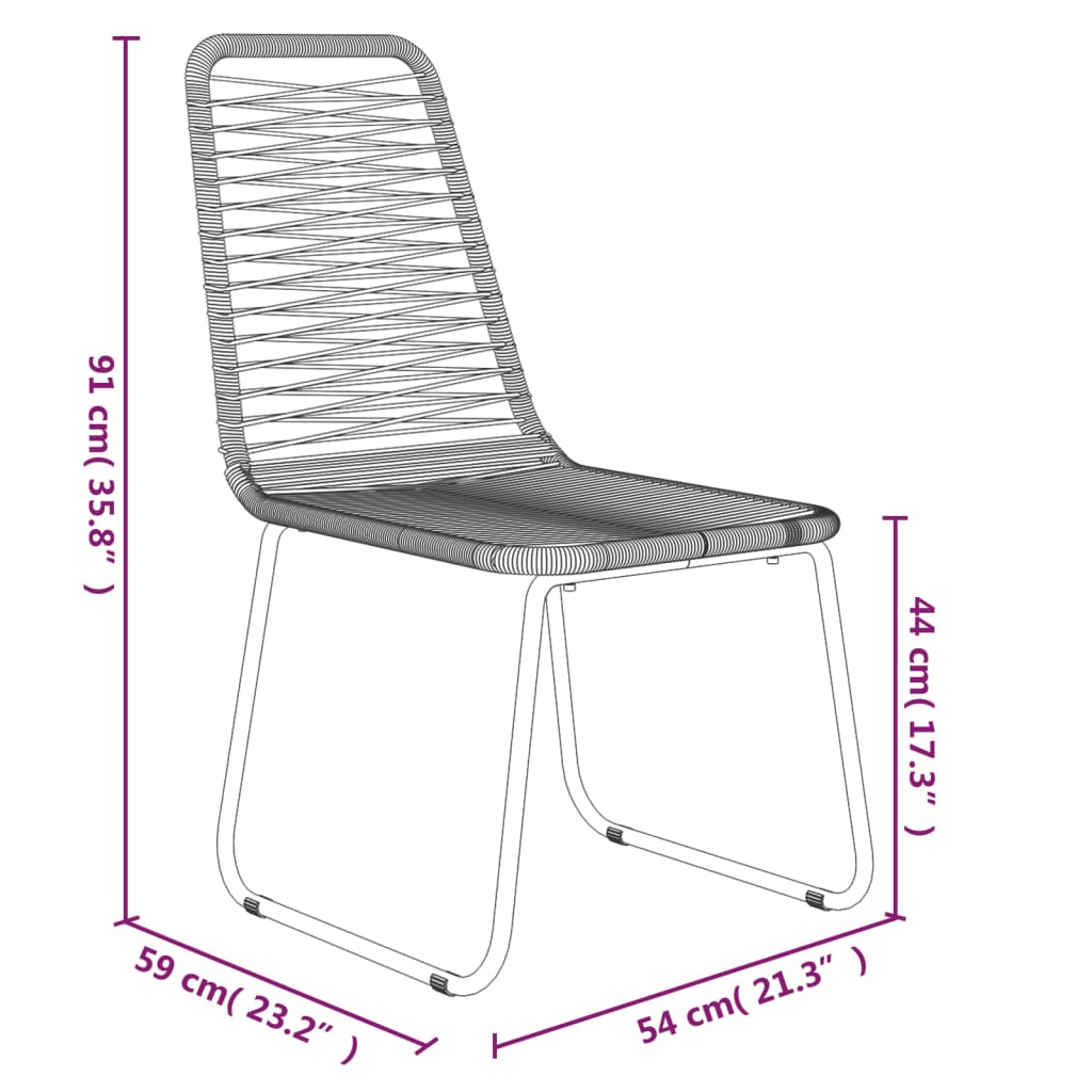 Juego de comedor para jardín 5 piezas negro vidaXL