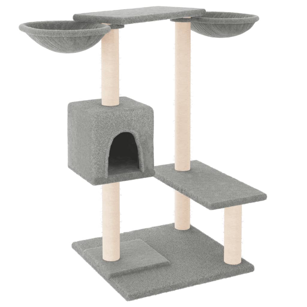 Rascador para gatos con postes gris claro 82 cm - Vetonek