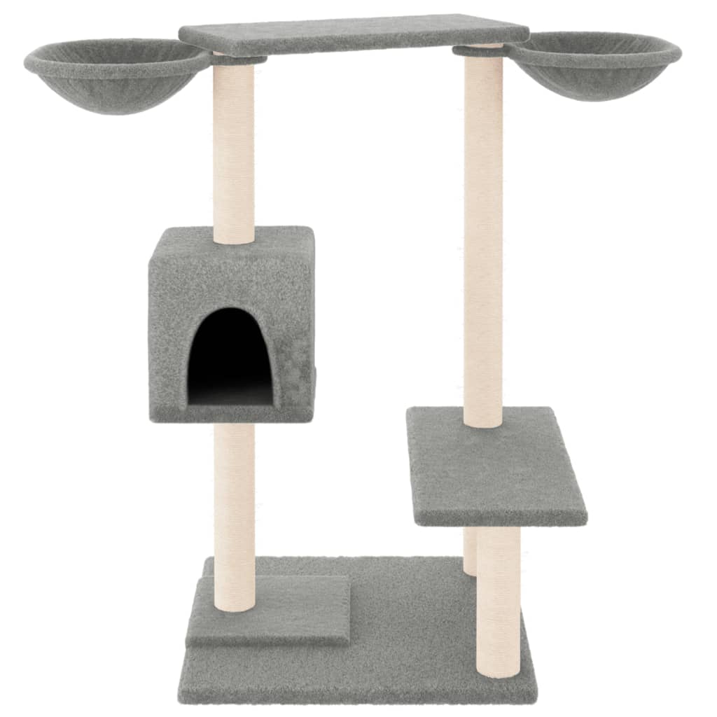 Rascador para gatos con postes gris claro 82 cm - Vetonek