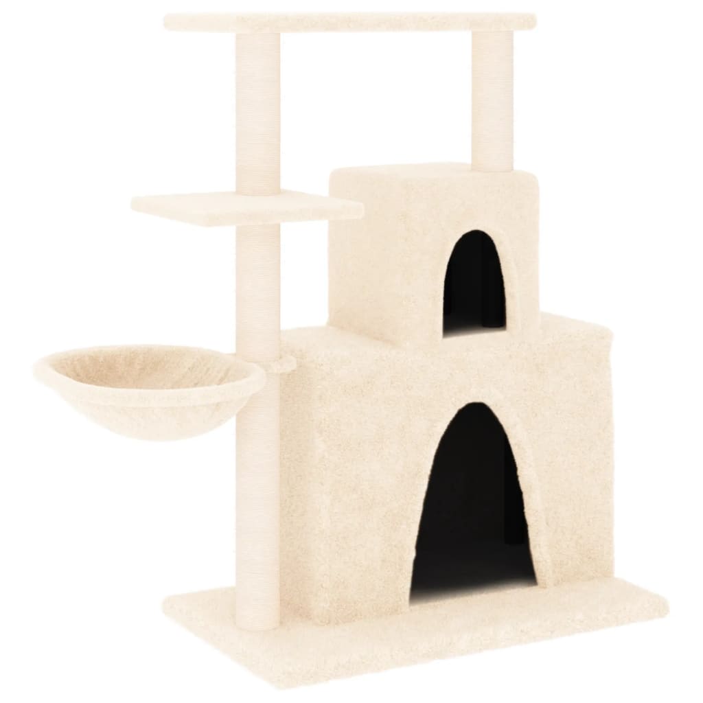 Gatos com sisal creme posta 83 cm