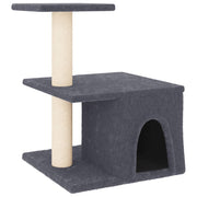 Poste para arranhar Vetonek Cat com postes de sisal cinza escuro 48 cm