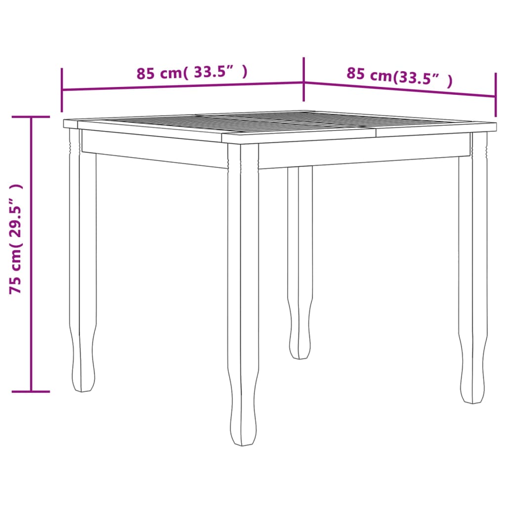 Juego de comedor para jardín 5 piezas madera maciza de teca vidaXL